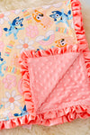 B-1 35 X 35 Character printed baby blanket w/ruffle trim. Choose your favorite!!