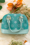 Aqua star printed half moon crossbody purse. BBG65203035 M