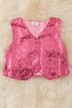 LT. Pink sequins button up vest. TPG50020 JEAN