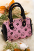 Pink star printed inspired cylinder crossbody purse. BBG65203025 M