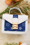 White/Navy blue inspired mini purse. BBG65203016 M