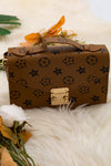 Brown Star printed crossbody purse. BBG65153018 M