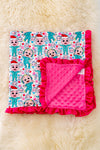 BB-2024A: Multi-printed character baby blanket.