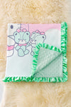 BB-2024A: Multi-printed character baby blanket.