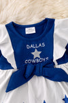 D-Cowboys printed onesie/dress with snaps. RPG41374 AMY