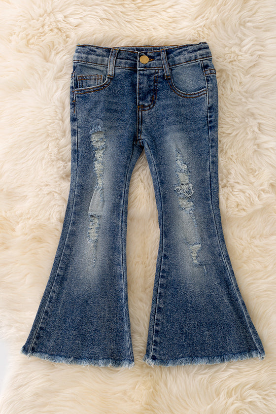 Bootcut Distressed denim jeans. PNG50026 JEAN