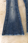 Bootcut Distressed denim jeans. PNG50026 JEAN