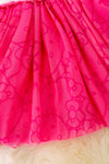 DRG41905 LOI: Kitty printed dress w/fuchsia tulle.