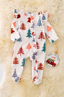  RPG40557 LOI: Christmas tree printed onesie with ruffle. 🎄