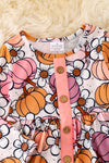 OFG41510 WEN: Floral-pumpkin multi printed tunic & pink leggings.