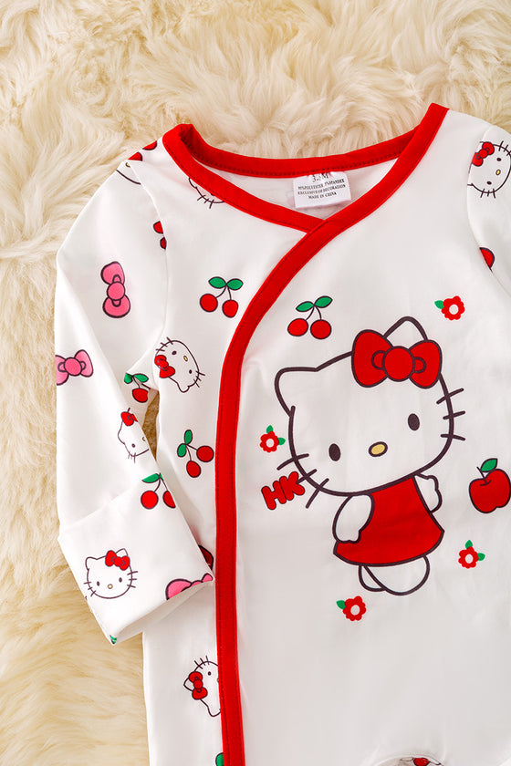 RPG40554 WEN: Coquette printed onesie w/cherries.