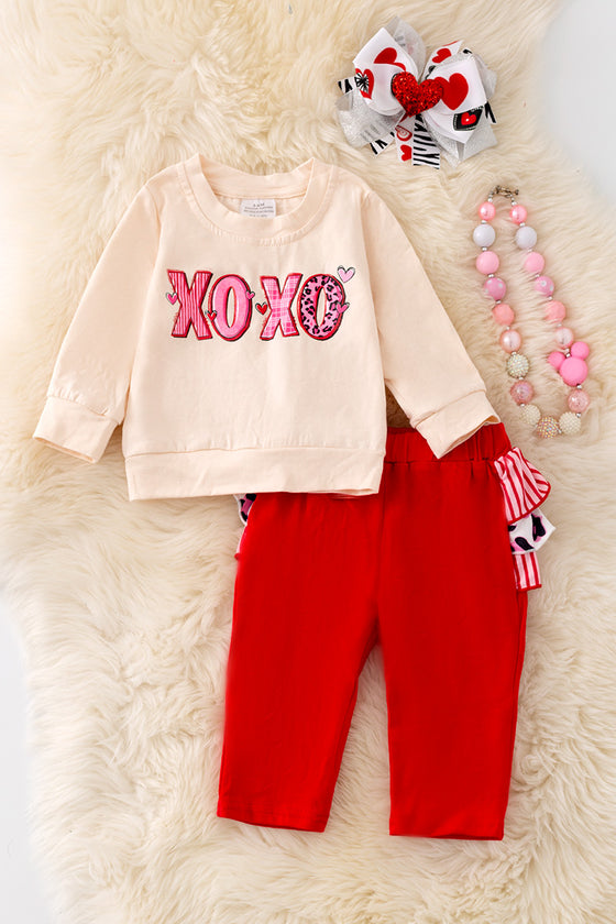 XO XO XO Valentines 2 piece set. OFG42691 AMY