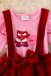 Valentines Emotion suspender baby set. RPG50049 SOL