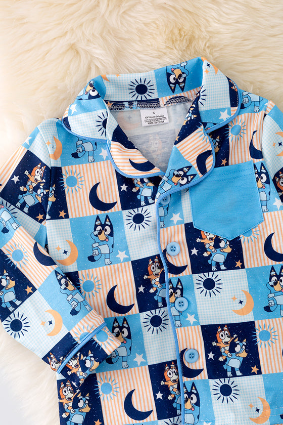 PJB40020 LOI: Unisex character printed pajama set.