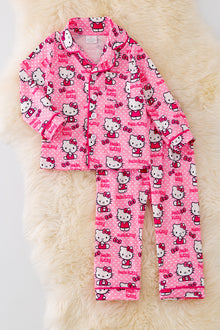  PJG40099 amy: Multi-Character & polka dot printed pajamas.