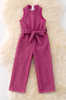  Fuchsia shimmery jumpsuit with back zipper. PNG50031 NAY