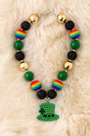 St. Patrick's multi-color bubble necklace with pendant. 3pcs/$15.00