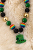 St. Patrick's multi-color bubble necklace with pendant. 3pcs/$15.00