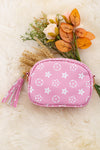 LT.pink star printed mini purse with wide strap. BBG40036 M