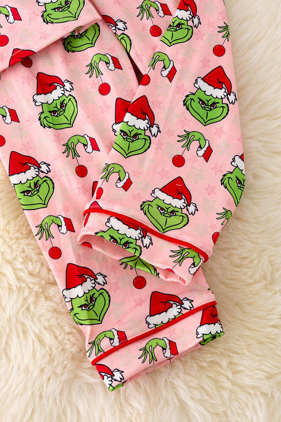 PJG40121 LOI: Christmas Character printed pajama set.🎄