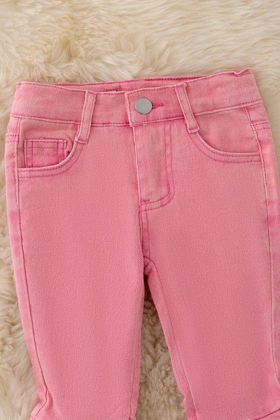 Pink double layer denim pants. PNG50010 NAY