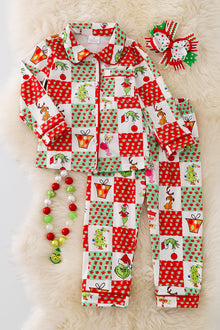  PJG40150 JEAN: Cindy & other character printed pajamas set.🎄