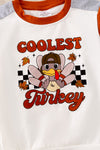 TPB40387 LOI: Coolest Turkey printed boys sweatshirt.