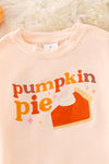 TPG40925 AMY: Pumpkin pie sequins sleeve sweatshirt.