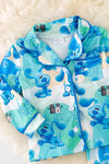 PJB40033 JEAN: Blue character printed boys pajamas.