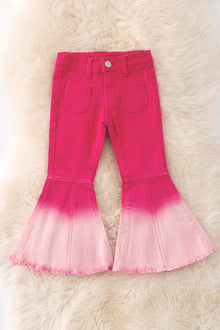  Tie dye fuchsia bell bottoms. PNG50023 SOL