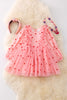 Super Cute Pink Chick dress with ruffle detail. DRG50073 NAY