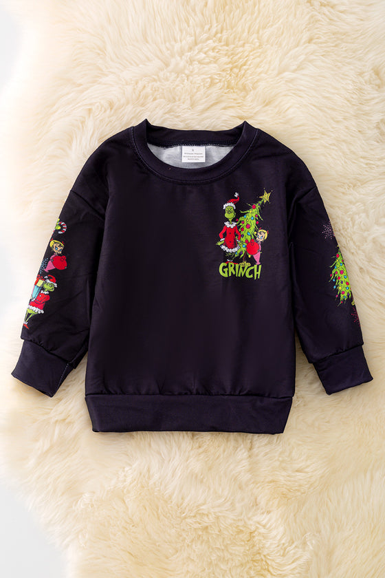 TPG40267 LOI: Black Christmas character sweatshirt.