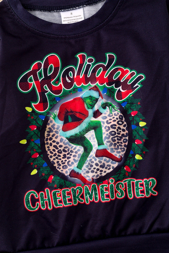 TPG40268 WEN: Black Cheermeister graphic sweater.