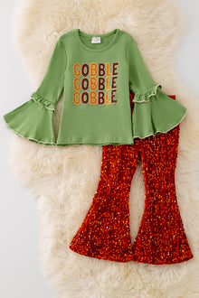  OFG41429 WEN: Goble, Goble, Thanksgiving 2 piece set.