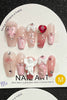 Press on women acrylic nail set.