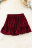 Soft Velvety fabric ruffle skirt. DRG65153102-EMILY