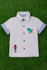 ROCKET ROBOT EMBROIDERED BUTTON UP SHIRT. TPB251123003-W