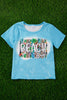 BEACH BUM" TURQUOIRED BLEACHED PRINTED TEE-SHIRT. TPG251123019-JEAN