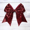 Sequins cheer hair bows w/alligator clip. (6pcs/$10.50) CHEERBOW-2023-B