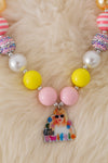 Colorful bubble necklaces w/ pendant. 3pcs/$15.00