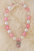 Pastel Pink bubble necklaces with kitty pendant. 3PCS/$15.00