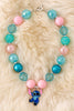 Multi color Bubble necklace with character pendant. 3PCS/$15.00