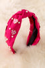 Checkered heart headbands with beads.  2PCS/$11.00