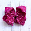 6.5" Double layer sequins hair bows. 4pcs/$10.00 DBW-2 (New Colors available!!!