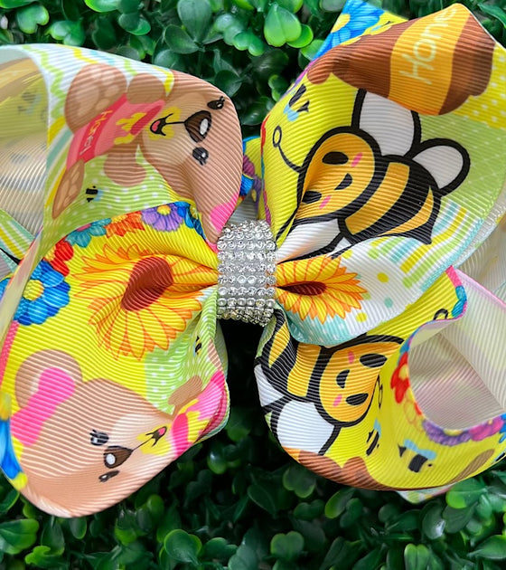 Oh Sweet Honey! Multi printed double layer hair bows. 4pcs/$10.00 BW-DSG-1001