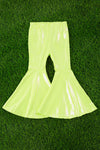 Shimmery Neon green bell pants. PNG25153071-WENDY