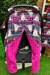 Bull skull & aztec printed car seat cover. ZYTG25153016 M