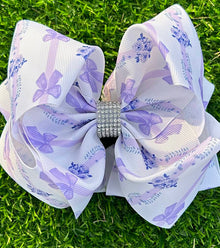  Coquette bow print. 6.5" double layer 4pcs/$10.00 BW-DSG-1010