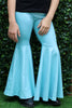 Blue Shimmery bell pants. PNG25153073-AMY