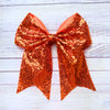 Sequins cheer hair bows w/alligator clip. (6pcs/$10.50) CHEERBOW-2023-B